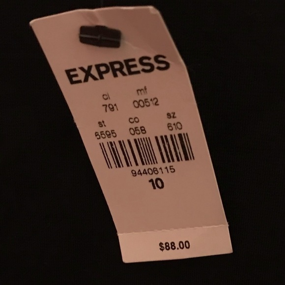 NWT Express Peplum Dress-Black-Size 10 - Picture 6 of 8
